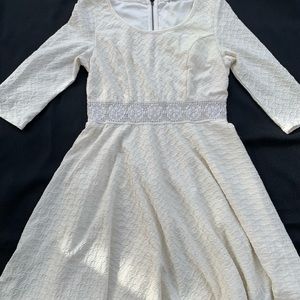 Soft White A-line dress